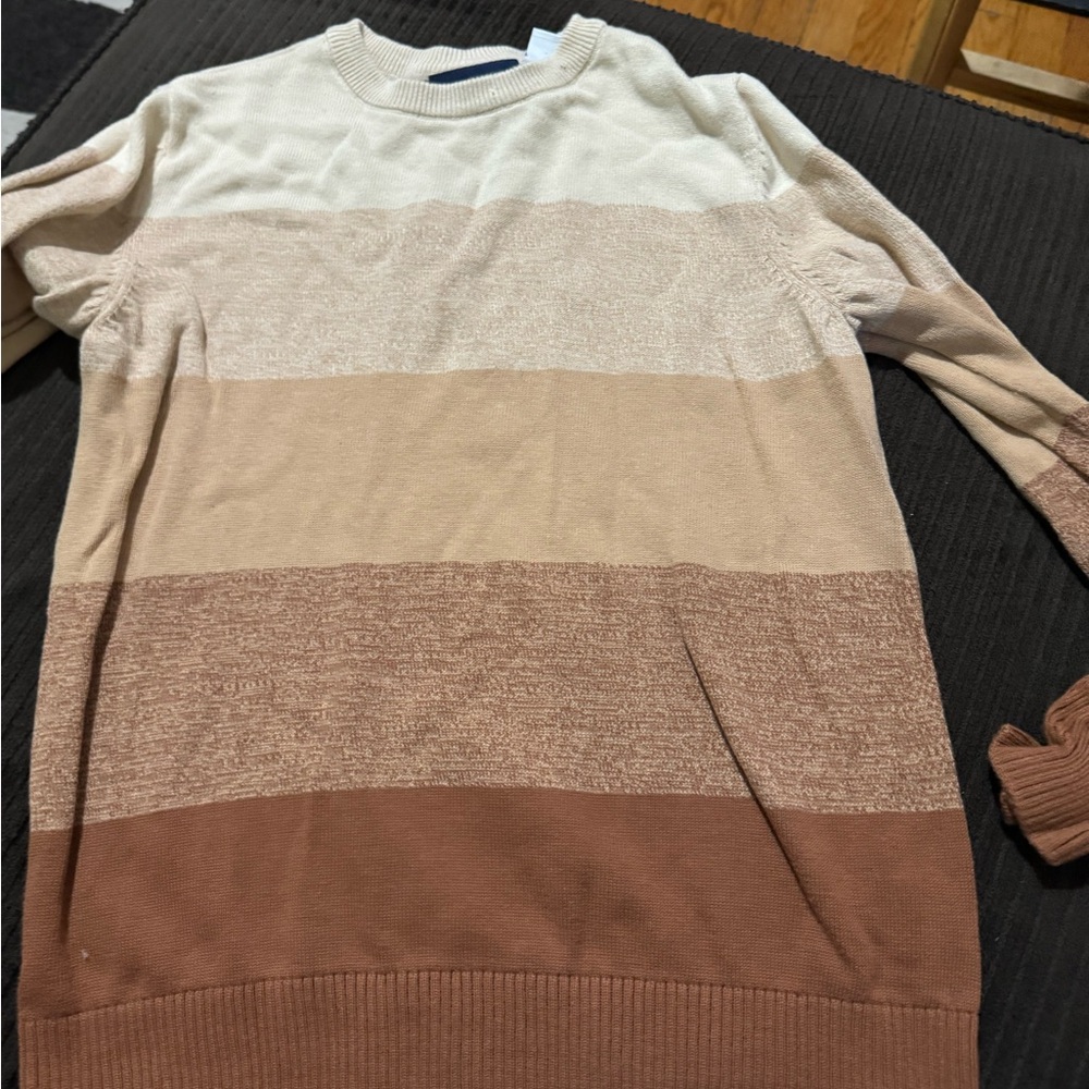THE CHILDRENS PLACE BROWN STRIPED SWEATER